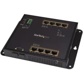 StarTech.com Industrial 8 Port Gigabit PoE  Switch w/2 SFP MSA Slots 30W Layer/L2 Switch Managed Ethernet Network Switch IP-30/-40C to 75C