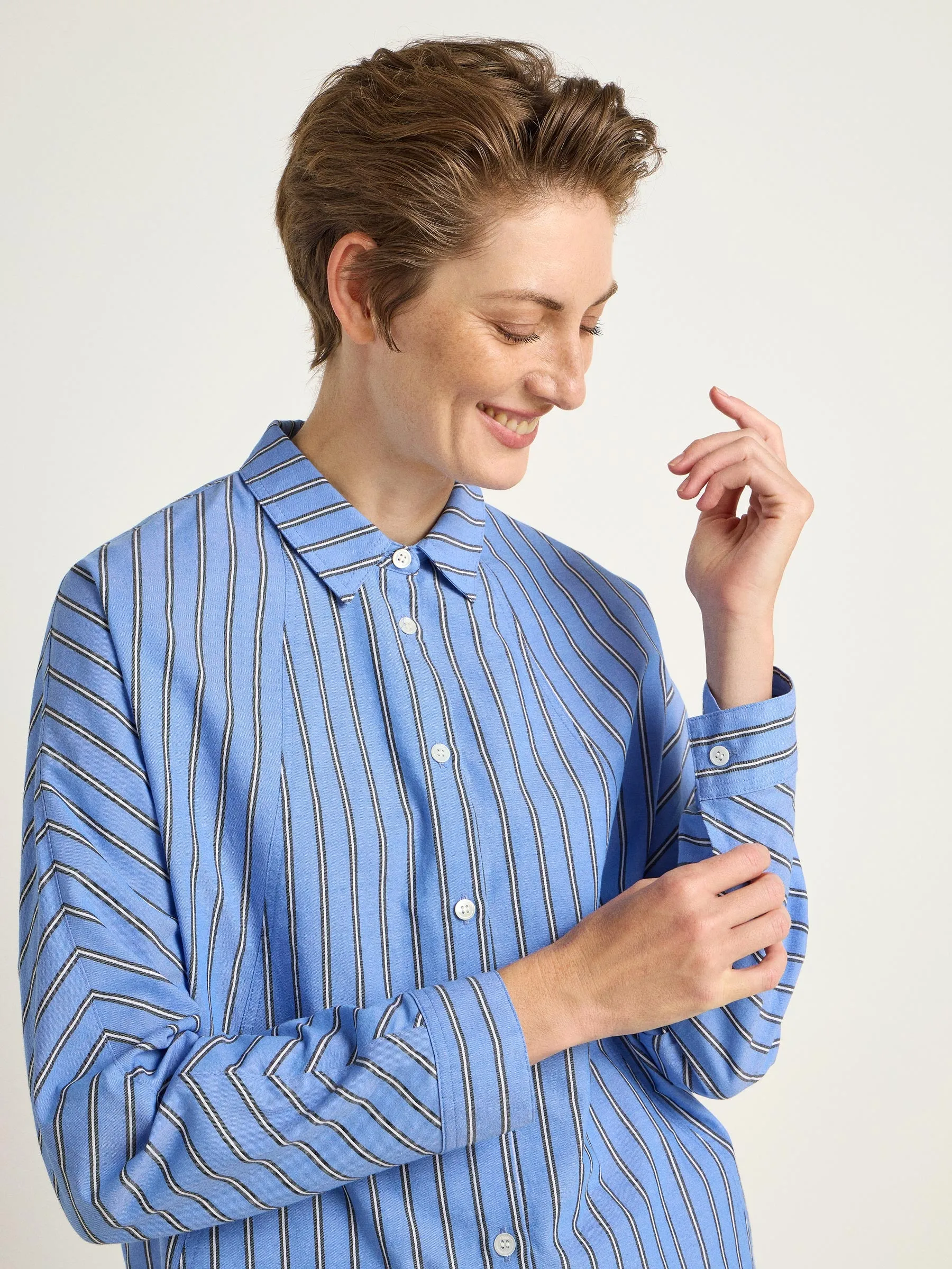 Striped Shirt - Black/Frozen Blue