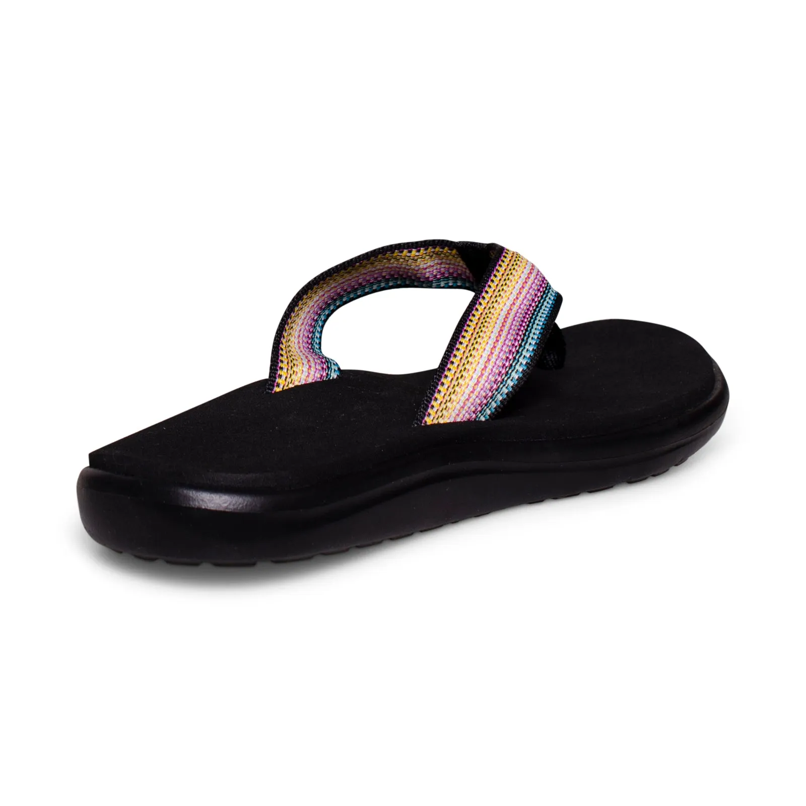 Teva Voya Flip Antiguous Black Multi Flip Flops - Women's