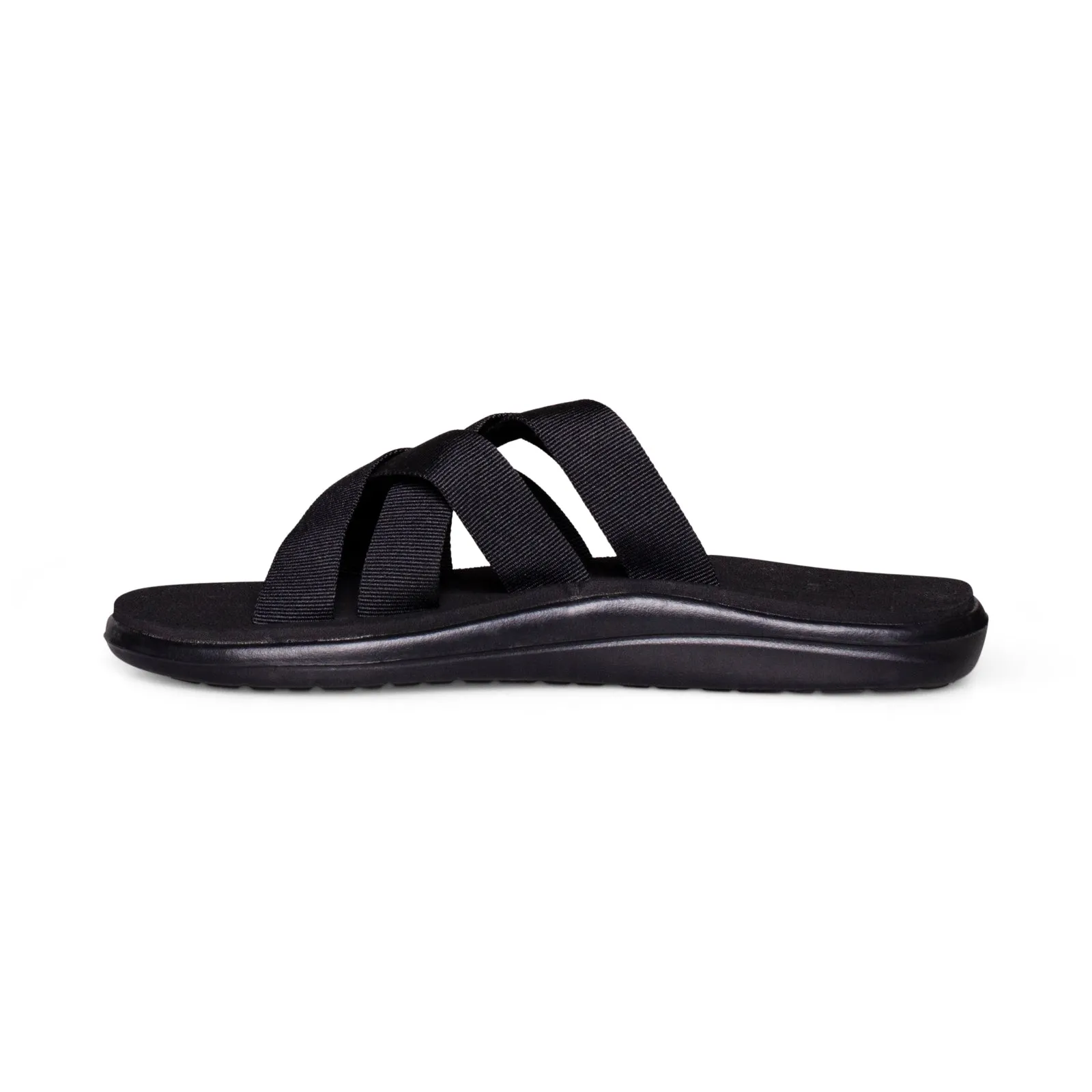 Teva Voya Slide Black Flip Flops - Men's