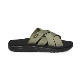 Teva Voya Slide Burnt Olive Flip Flops - Men's