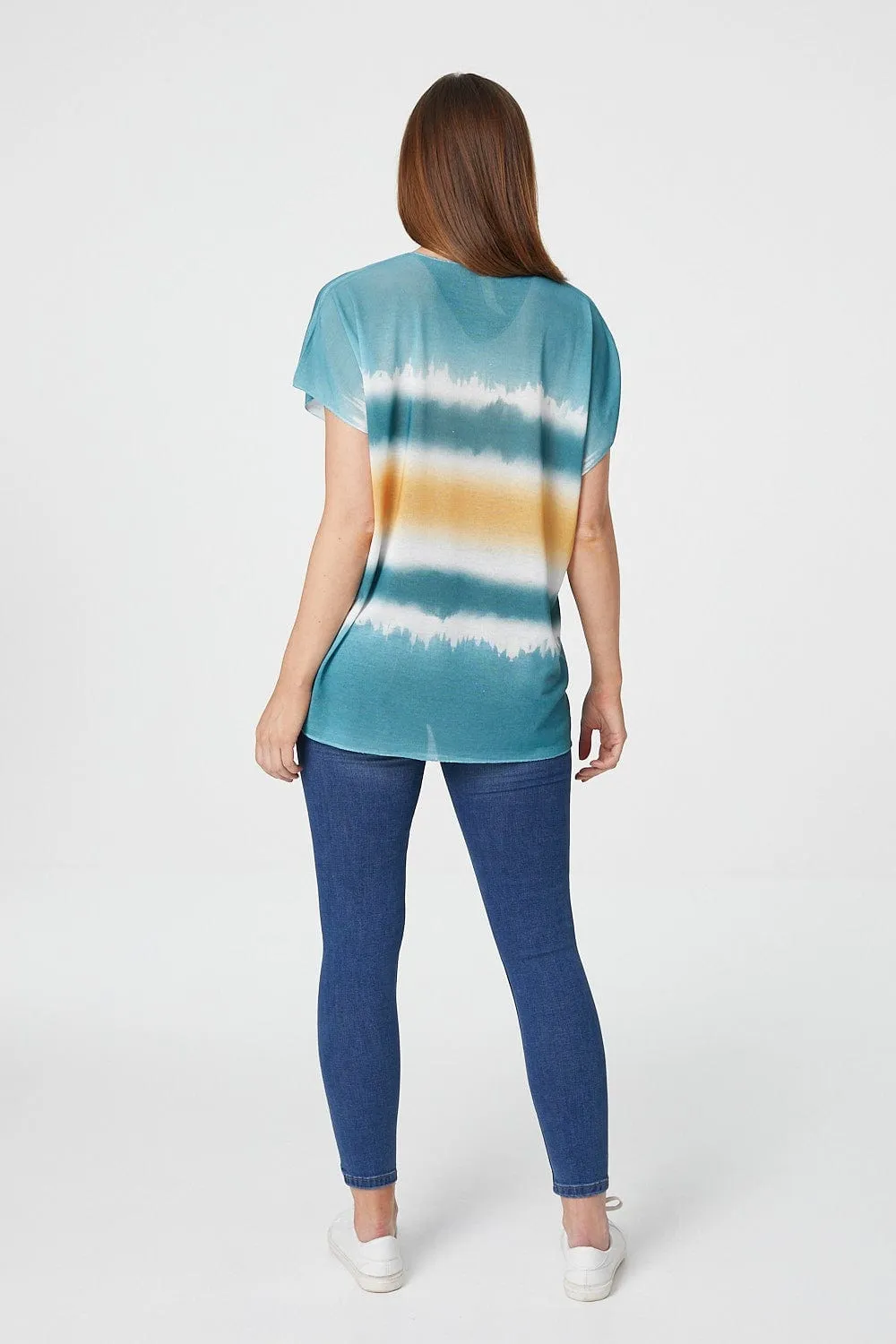 Tie Dye V-Neck Slouchy T-Shirt