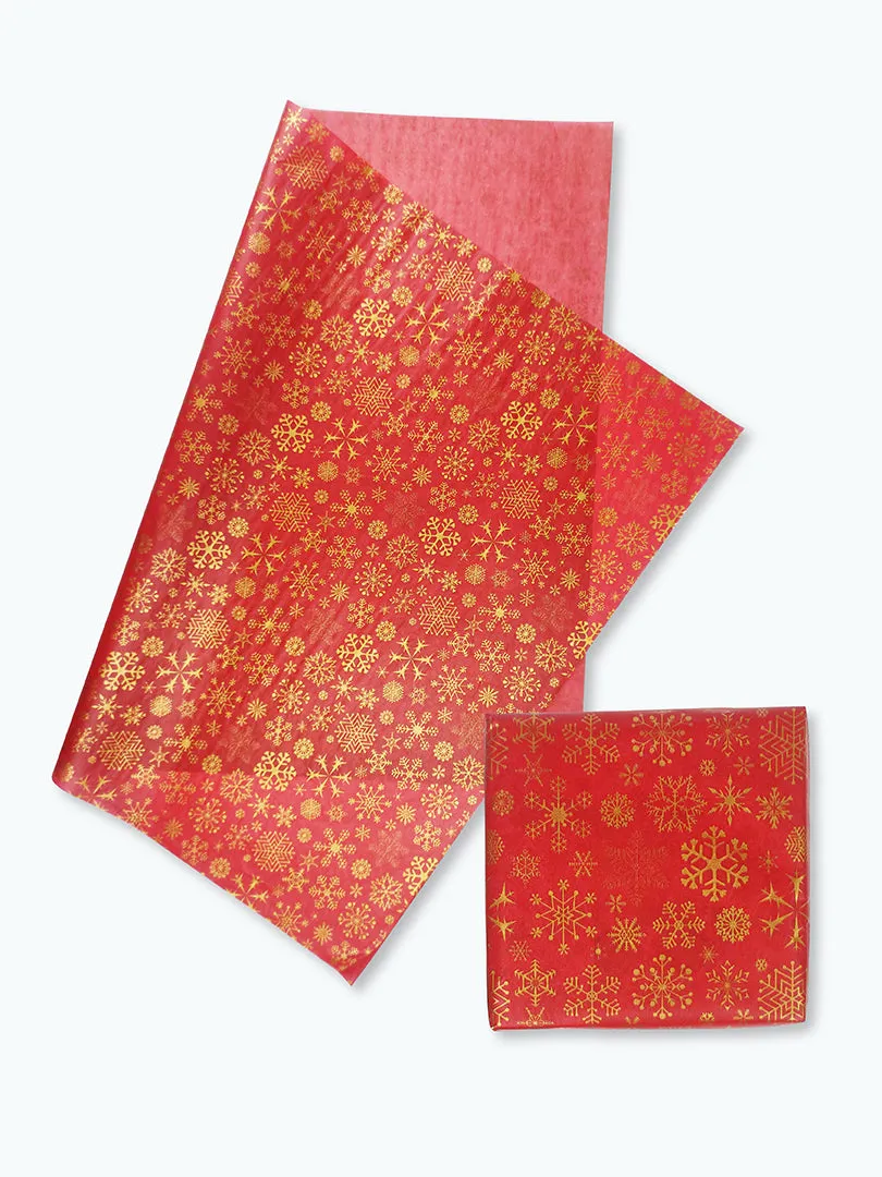 Tissue Paper with Golden Flakes. Gift Wrapping Paper.