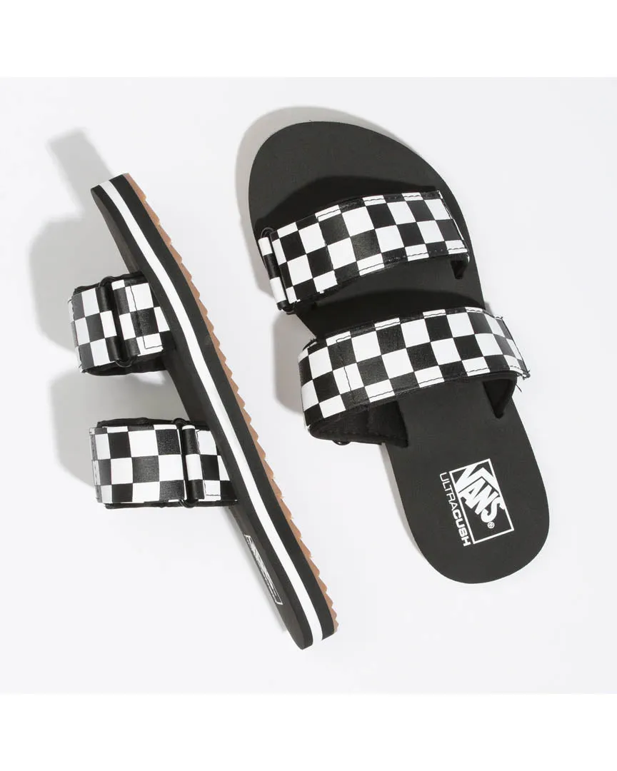 Women Cayucas Slide Sandals - Checkerboard