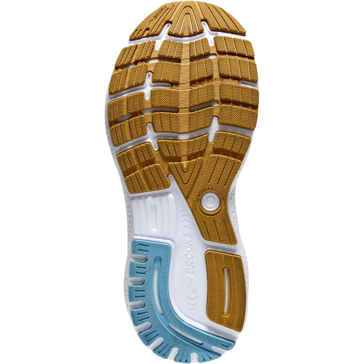 Women's Brooks Ghost 16 Coconut/Chateau Grey/Blue Mesh