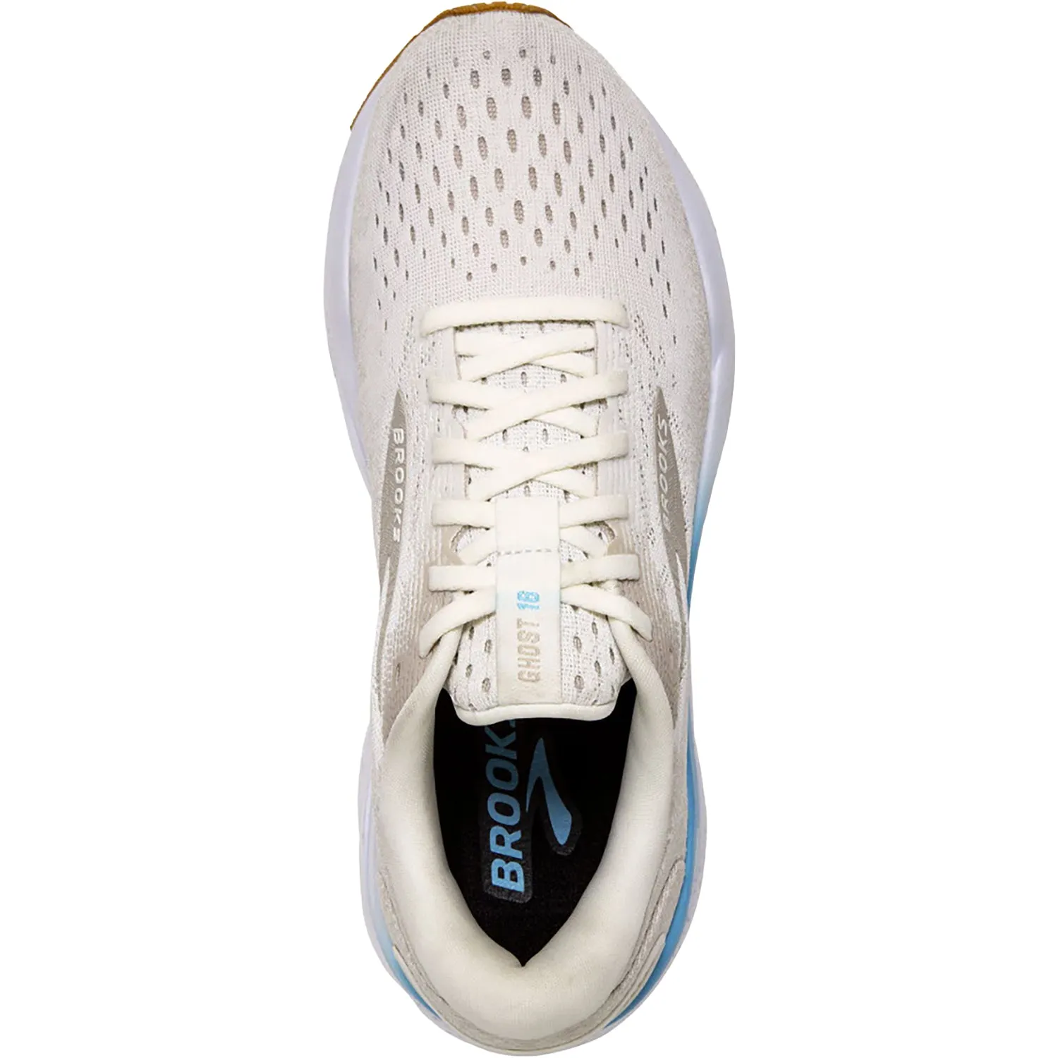 Women's Brooks Ghost 16 Coconut/Chateau Grey/Blue Mesh