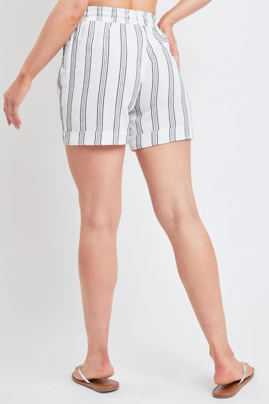 Women's Linen Shorts With Pockets