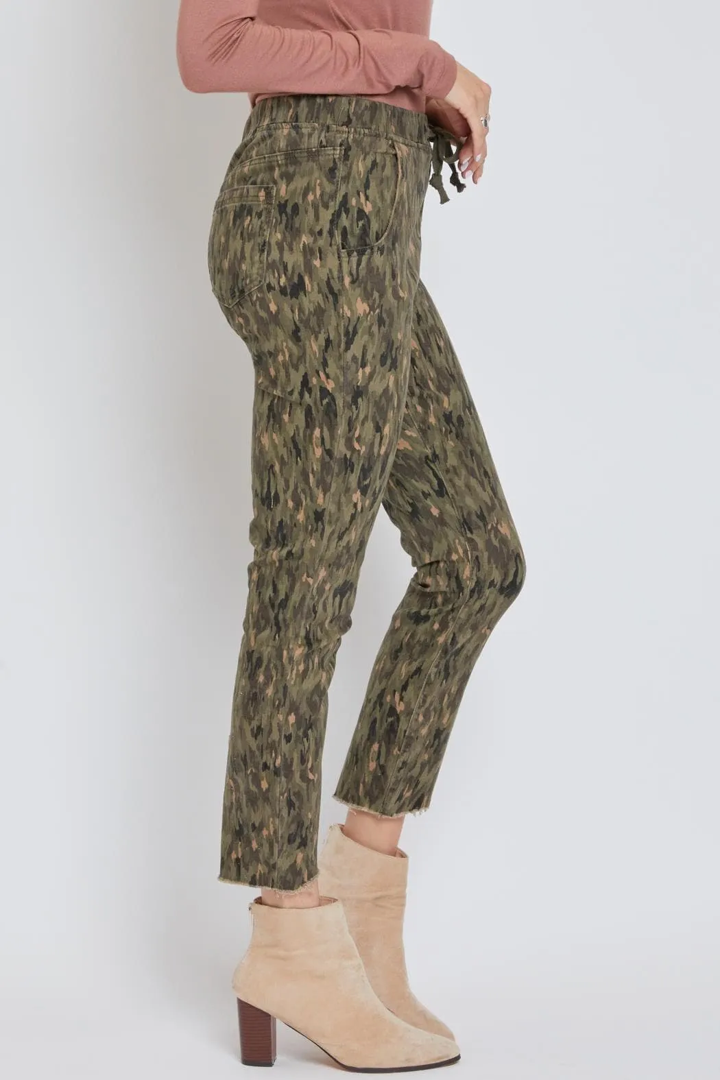 Women's Pull On Pants With Dog Bite Hem