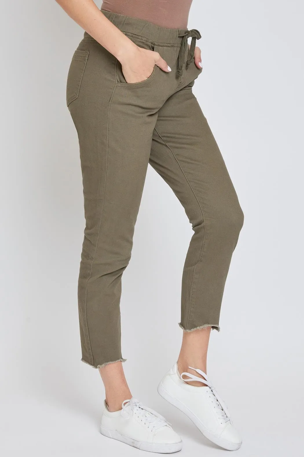 Women's Pull On Pants With Dog Bite Hem