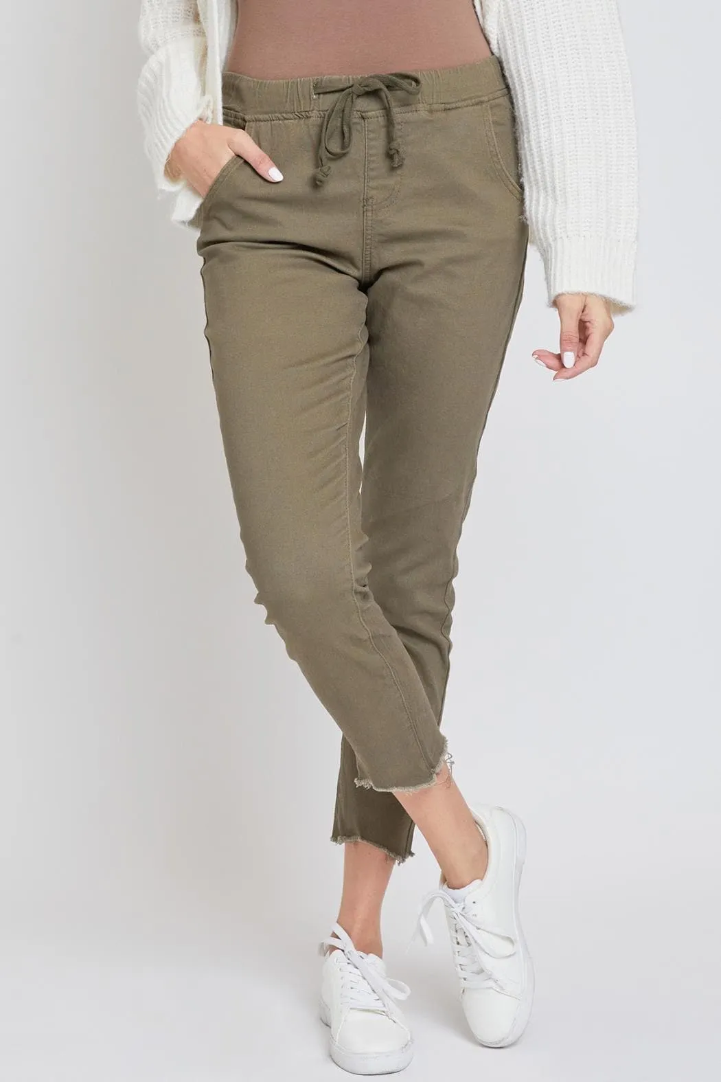 Women's Pull On Pants With Dog Bite Hem