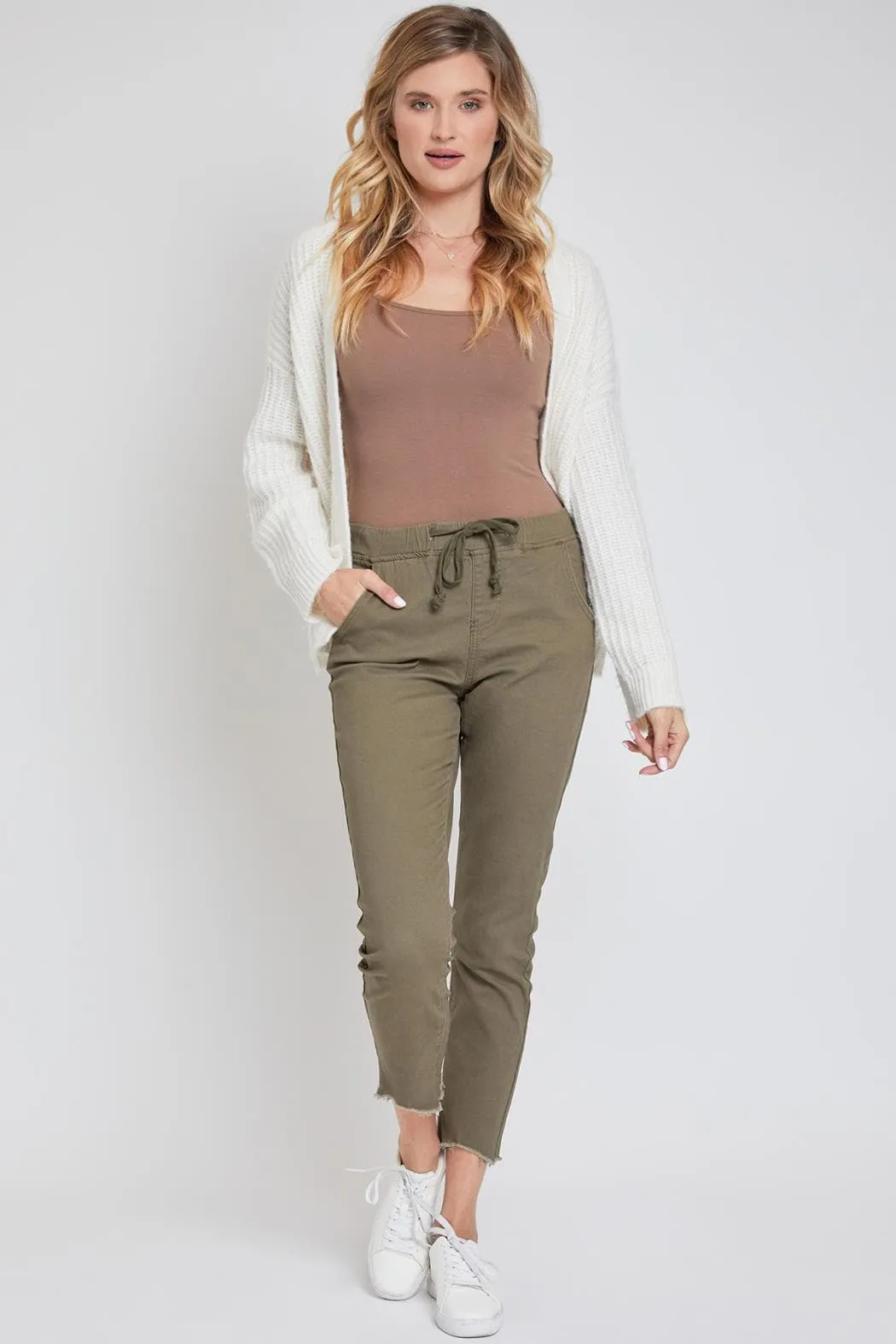 Women's Pull On Pants With Dog Bite Hem