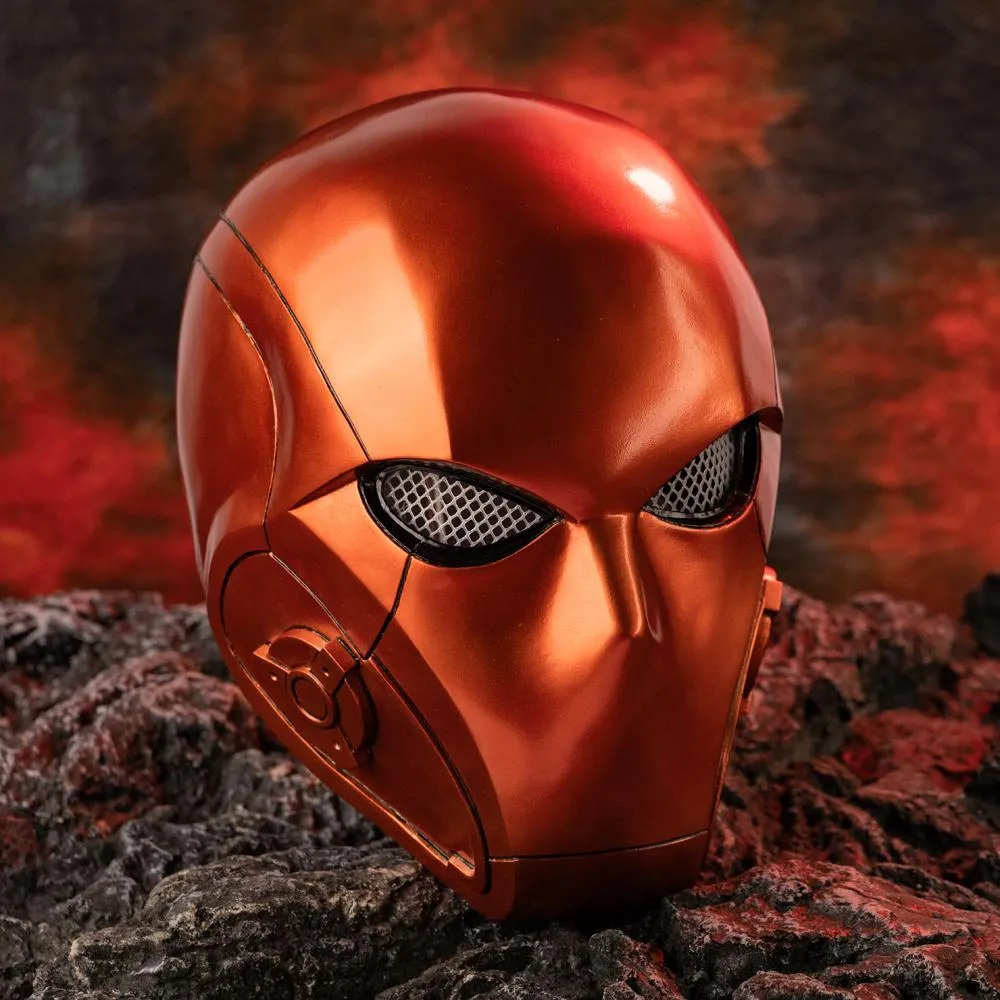 Xcoser Titans Season 3 Red Hood Helmet Resin without Lights Deluxe Edition for Halloween Cosplay Red V2