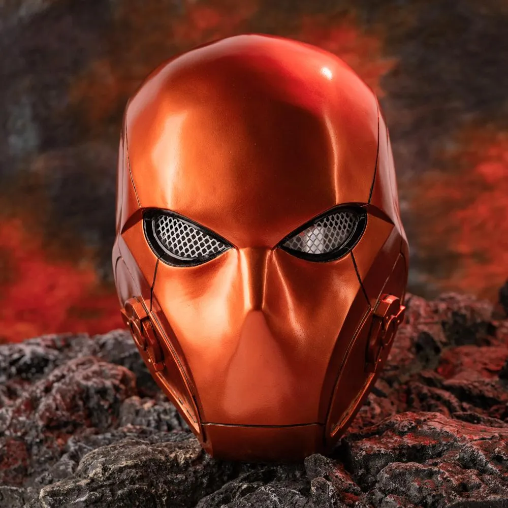 Xcoser Titans Season 3 Red Hood Helmet Resin without Lights Deluxe Edition for Halloween Cosplay Red V2