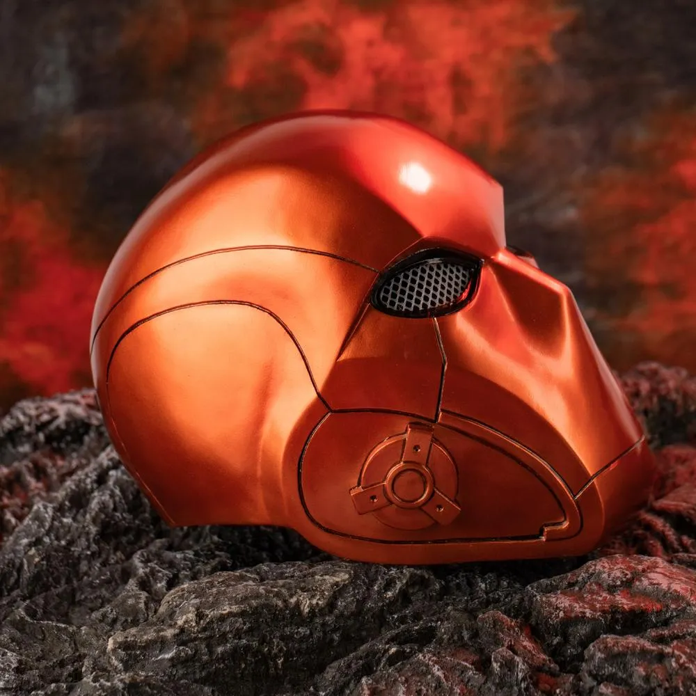 Xcoser Titans Season 3 Red Hood Helmet Resin without Lights Deluxe Edition for Halloween Cosplay Red V2