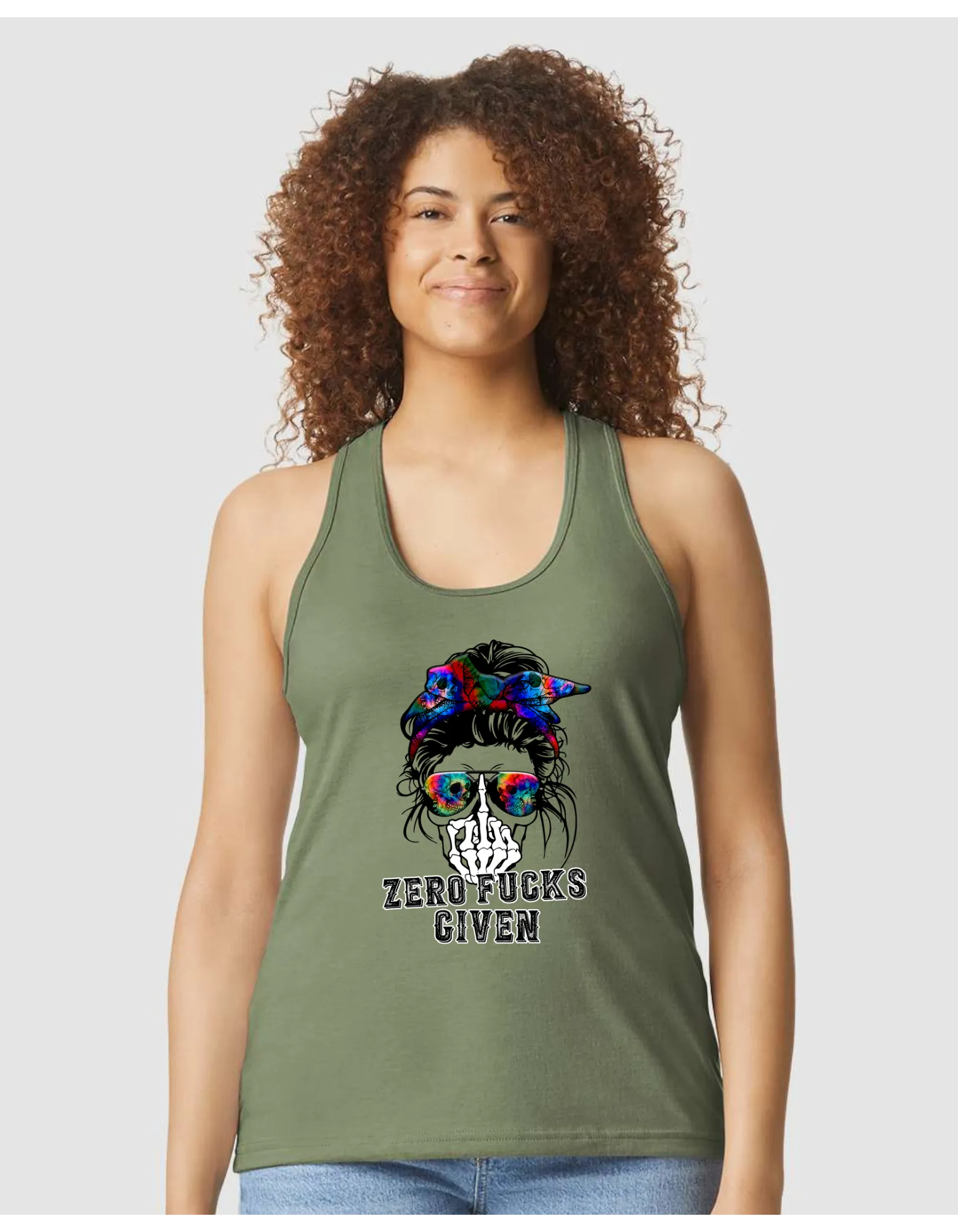 Zero Fuck's Given Adult Women's Tank-Top