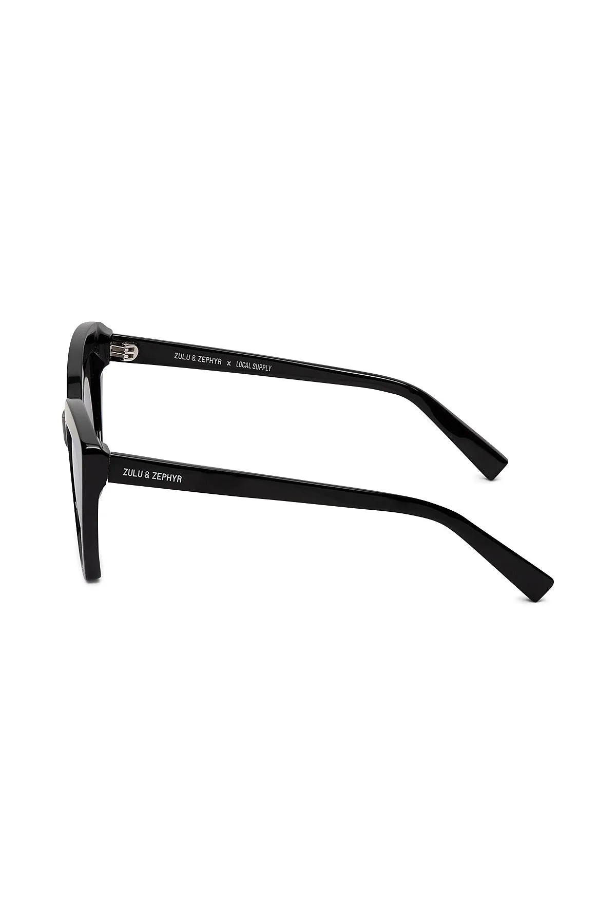 Zulu & Zephyr x Local Supply - Slim Cat Eye Sunglasses - Black