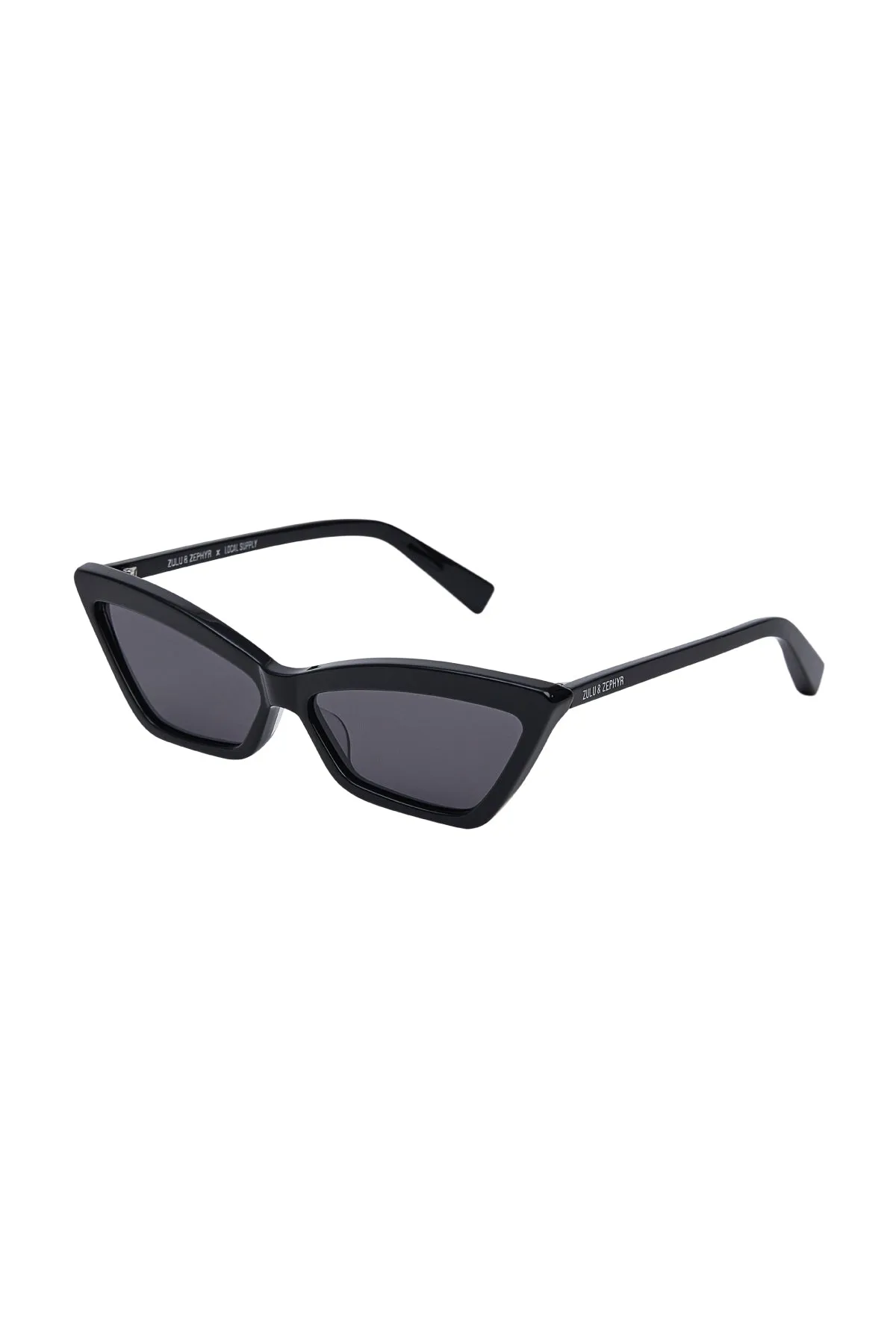 Zulu & Zephyr x Local Supply - Slim Cat Eye Sunglasses - Black