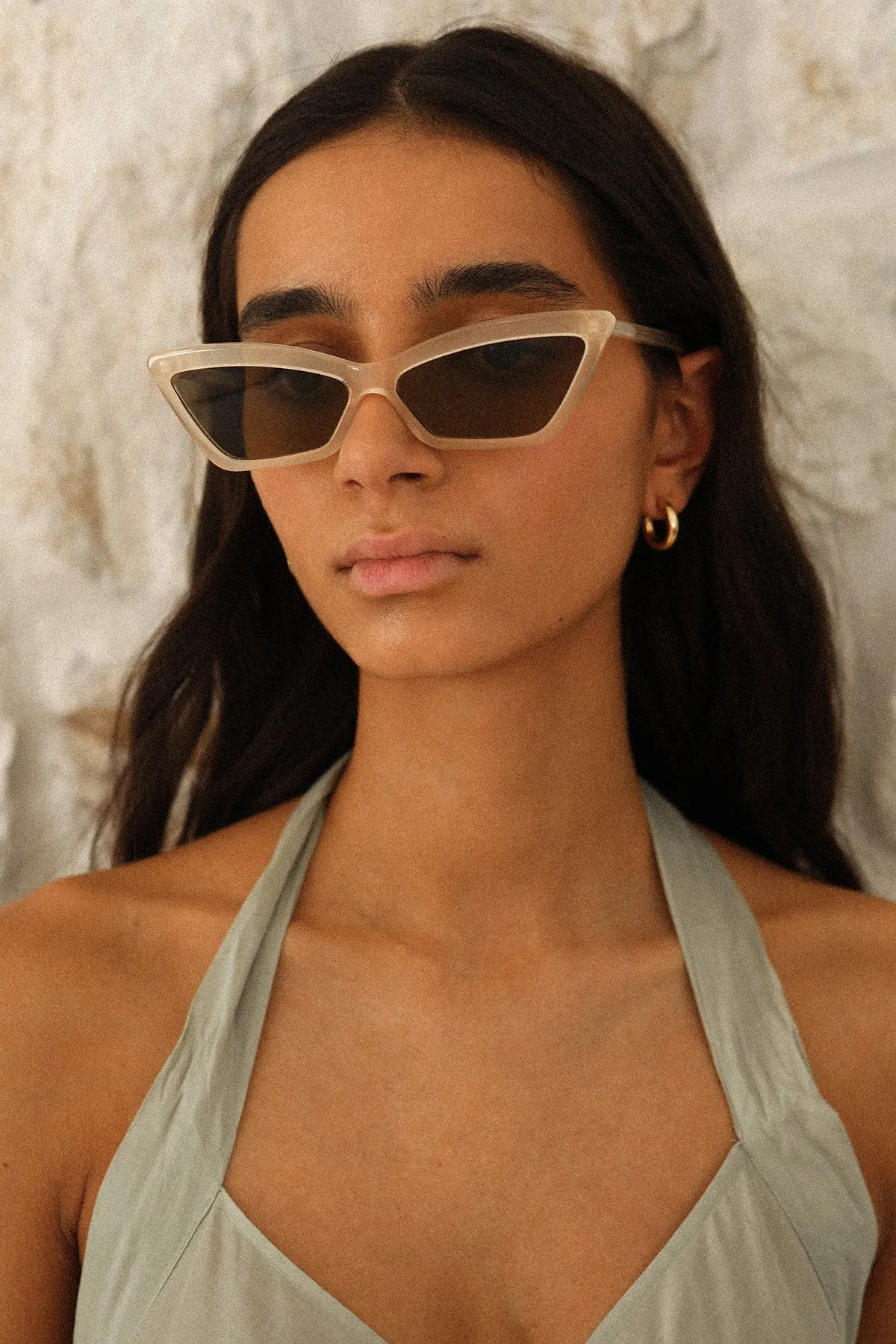 Zulu & Zephyr x Local Supply - Slim Cat Eye Sunglasses - Shell